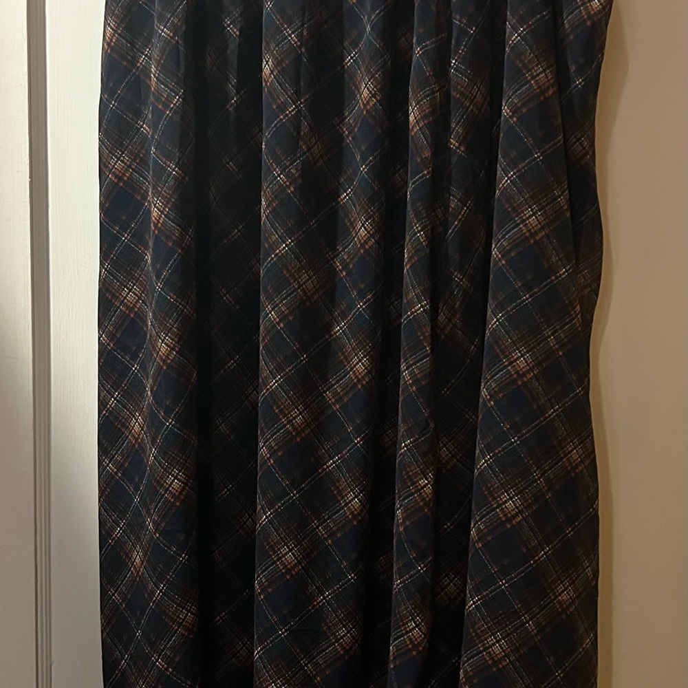 Plaid Navy and Brown Women's Skirt